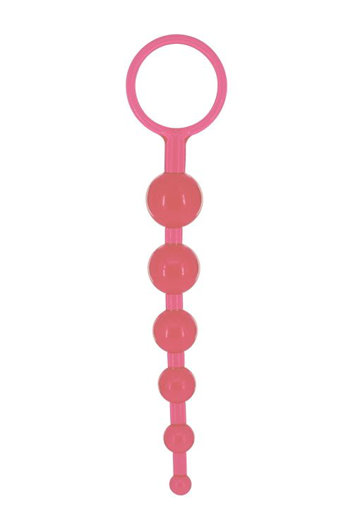 Розовая анальная цепочка DRAGONZ TALE ANAL - 20 см. - 0