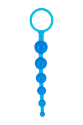 Синяя анальная цепочка DRAGONZ TALE ANAL - 20 см. - 0