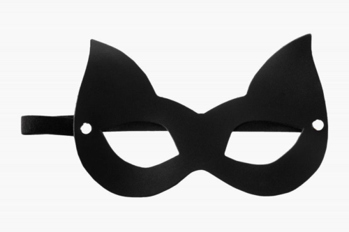 Черная маска Кошечка с ушками - 2