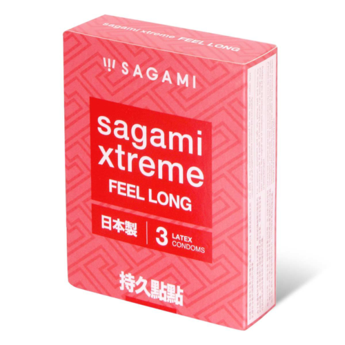 Утолщенные презервативы Sagami Xtreme FEEL LONG с точками - 3 шт. - 0
