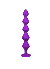 Фиолетовая анальная цепочка с кристаллом Chummy - 16 см. - 2