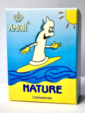 Классические презервативы AMOR Nature Яркая линия - 3 шт.