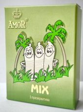 Микс-набор презервативов AMOR Mix Яркая линия - 3 шт. - 0