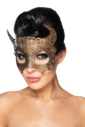 Золотистая карнавальная маска Альнаир - 0