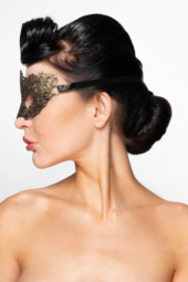 Золотистая карнавальная маска Альциона - 2
