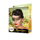 Золотистая карнавальная маска Хассалех - 1