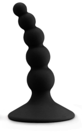 Черный анальный стимулятор с шариками Lure me Beaded Anal Plug - 10,3 см. - 0