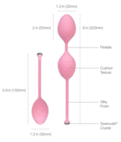 Набор розовых вагинальных шариков FRISKY PILLOW TALK - 3