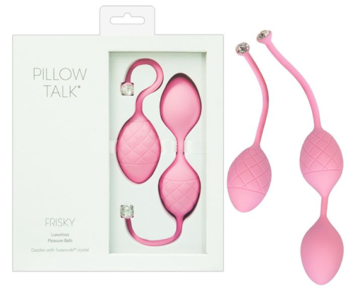 Набор розовых вагинальных шариков FRISKY PILLOW TALK - 2