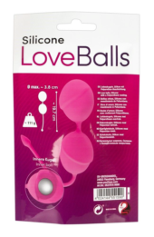 Розовые вагинальные шарики Silicone Love Balls - 1