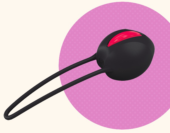 Черный вагинальный шарик Smartballs Uno - 0