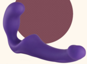 Безремневой фиолетовый страпон Share - 0