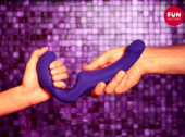 Безремневой фиолетовый страпон Share - 2