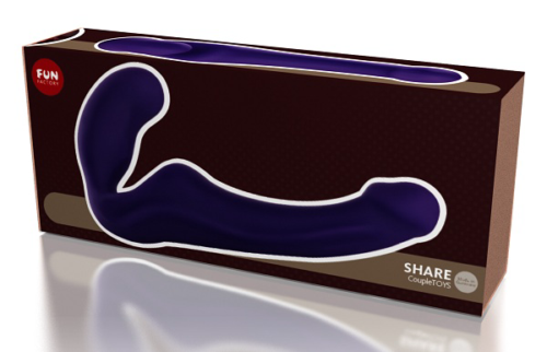 Безремневой фиолетовый страпон Share - 1