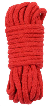 Красная верёвка для любовных игр - 10 м. - 0