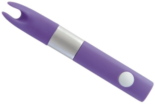 Фиолетовый клиторальный вибромассажёр Qvibry - 0