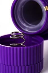 Фиолетовый фигурный вибратор - 17 см. - 6