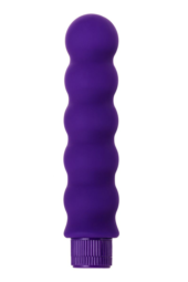Фиолетовый фигурный вибратор - 17 см. - 0