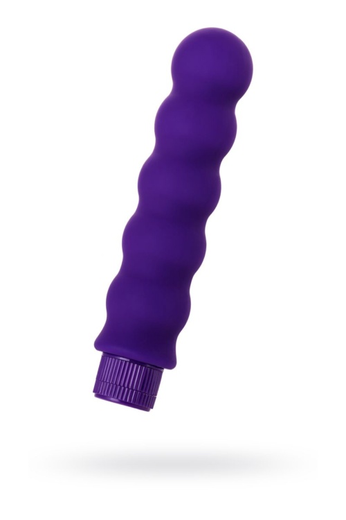Фиолетовый фигурный вибратор - 17 см. - 1
