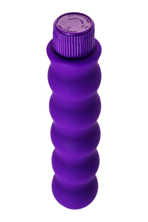 Фиолетовый фигурный вибратор - 17 см. - 3