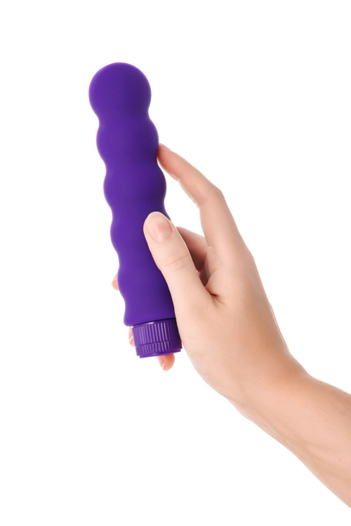 Фиолетовый фигурный вибратор - 17 см. - 7