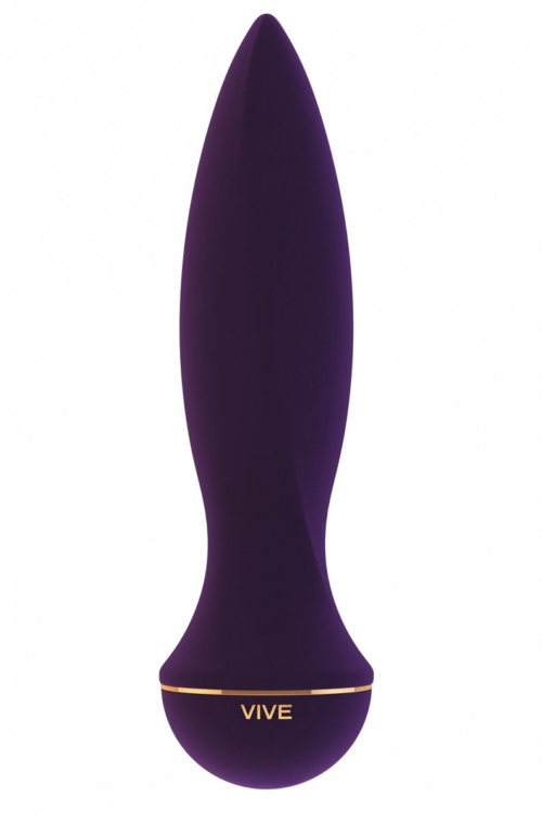 Фиолетовый вибратор Aki с заострённым кончиком - 17,5 см. - 0