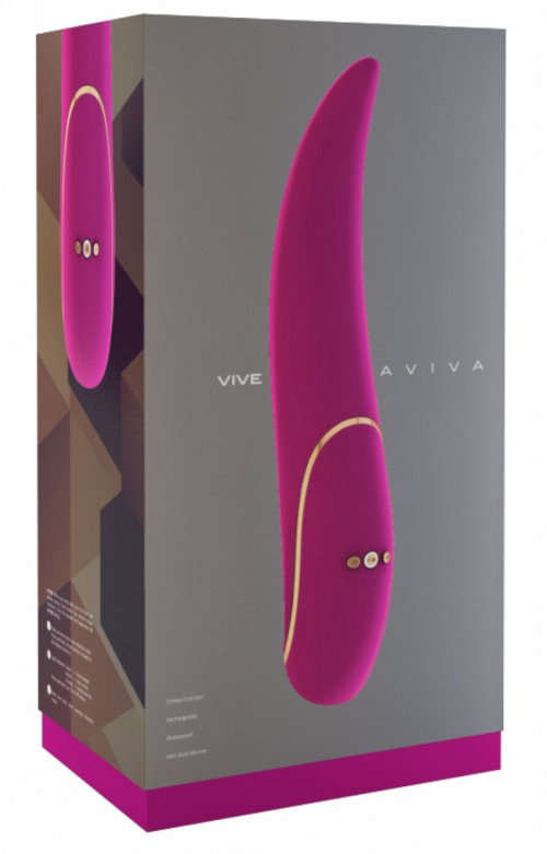 Розовый вибратор Aviva с тонким кончиком - 19,8 см. - 1