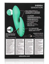 Зеленый вибромассажер-кролик Sierra Sensation - 15 см. - 2