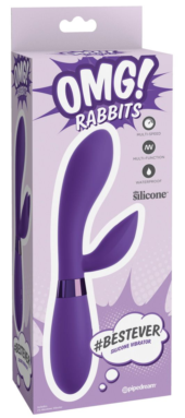 Фиолетовый вибратор-кролик #bestever Silicone Vibrator - 21,2 см. - 2