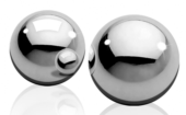 Серебристые металлические вагинальные шарики Heavy Weight Ben-Wa-Balls - 0