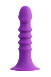 Фиолетовый анальный фаллоимитатор Drilly - 14 см. - 2