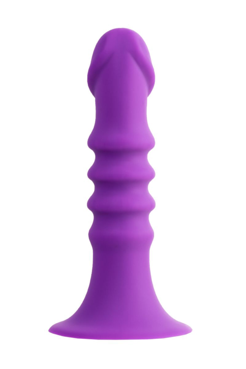 Фиолетовый анальный фаллоимитатор Drilly - 14 см. - 3