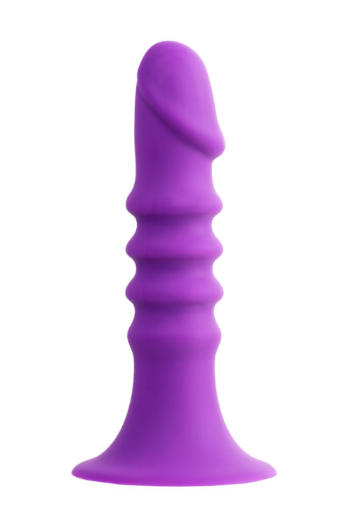 Фиолетовый анальный фаллоимитатор Drilly - 14 см. - 0