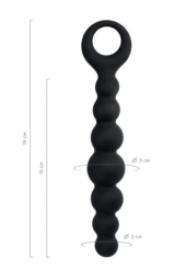 Черная анальная цепочка Carina - 19 см. - 10