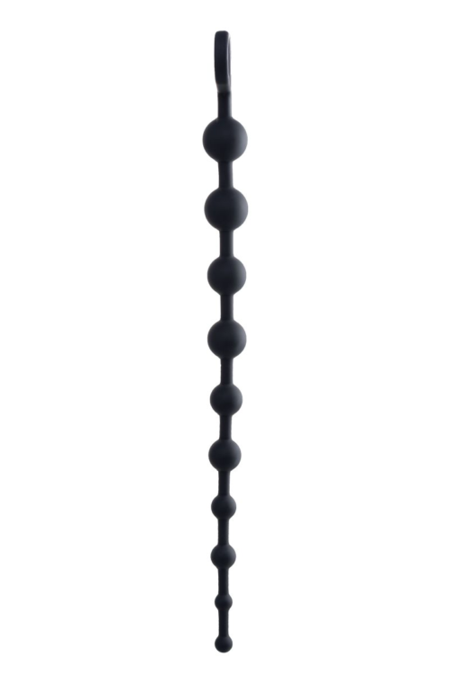 Черные анальные бусы Cephei - 33,5 см. - 2