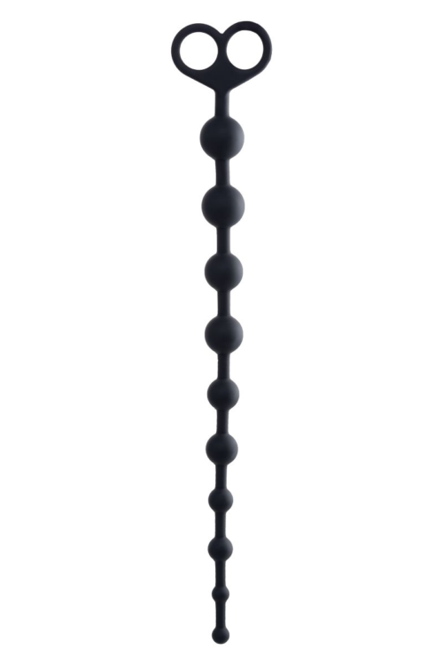Черные анальные бусы Cephei - 33,5 см. - 0