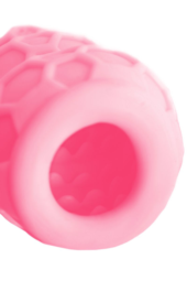 Розовый рельефный мастурбатор Flaff - 7