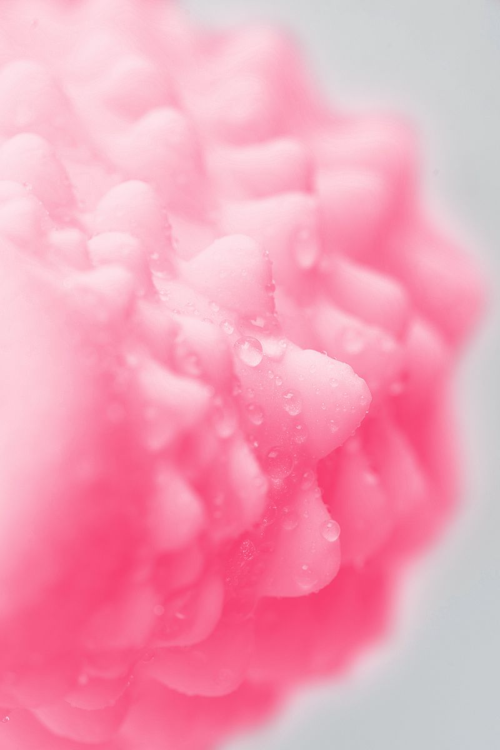 Розовый рельефный мастурбатор Flaff - 11