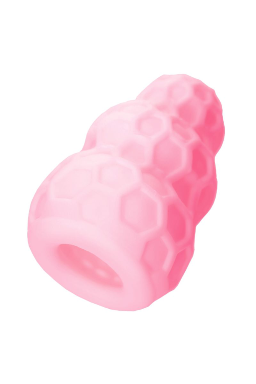 Розовый рельефный мастурбатор Flaff - 0