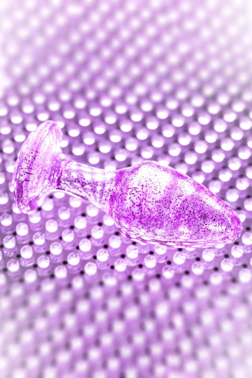 Фиолетовая акриловая анальная втулка - 8 см. - 9