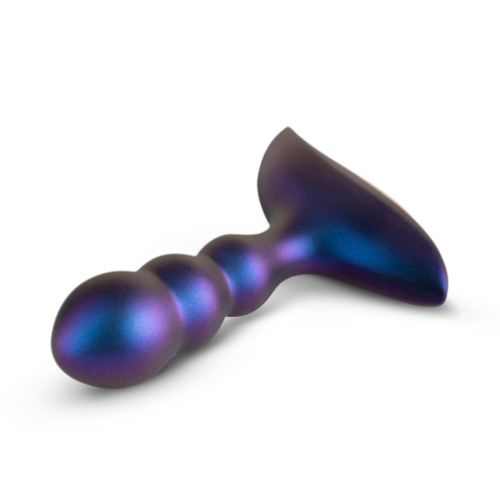 Фиолетовый анальный вибростимулятор Interstellar с пультом - 12,1 см. - 1