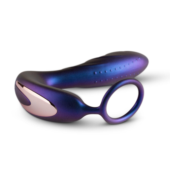 Фиолетовый анальный вибратор с эрекционным кольцом Black Hole - 14,3 см. - 1