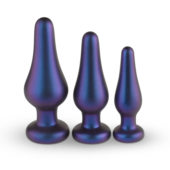 Набор из 3 фиолетовых анальных пробок Comets Butt Plug Set - 2