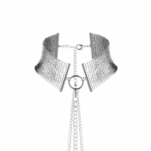 Серебристый ошейник с цепочками Desir Metallique Collar - 1