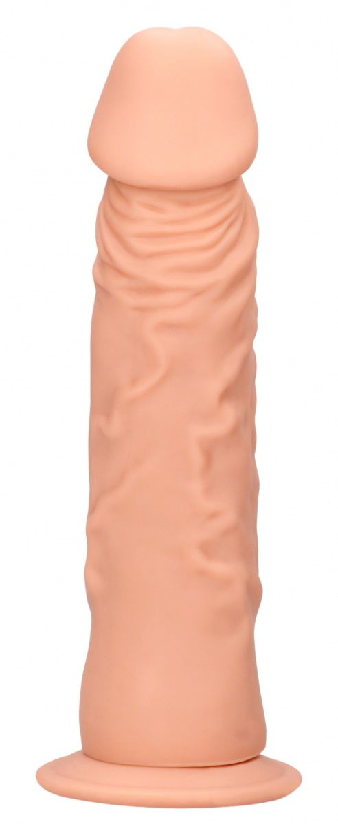 Телесный фаллоимитатор Realistic Dildo с трусиками - 26,7 см. - 0