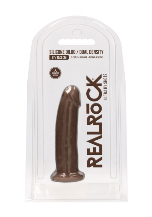 Коричневый фаллоимитатор без мошонки Silicone Dildo Without Balls - 15 см. - 3