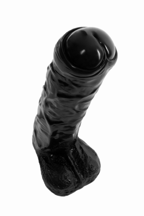 Черный реалистичный фаллоимитатор-гигант - 65 см. - 1