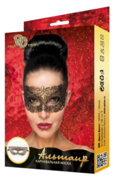 Золотистая карнавальная маска Альтаир - 2