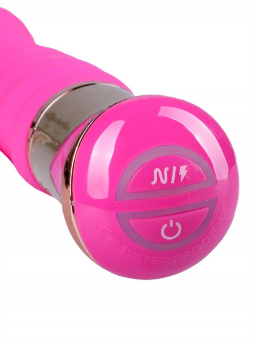 Ярко-розовый спиралевидный вибратор - 21 см. - 1