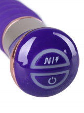 Фиолетовый спиралевидный вибратор - 21 см. - 1